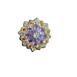 Sterling Semi Precious Stones Ring